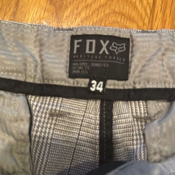 Fox Men's Racing Gray Checkered 5 Pocket Shorts - 34 - Picture 3 of 5